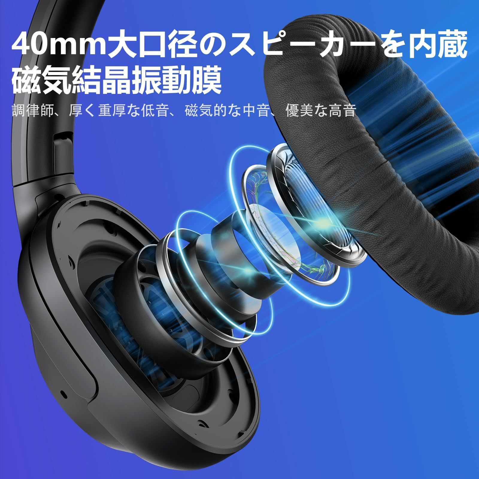 Ankbit E500Pro+ 【 LDAC対応】 ワイヤレス ヘッドホン Bluetooth