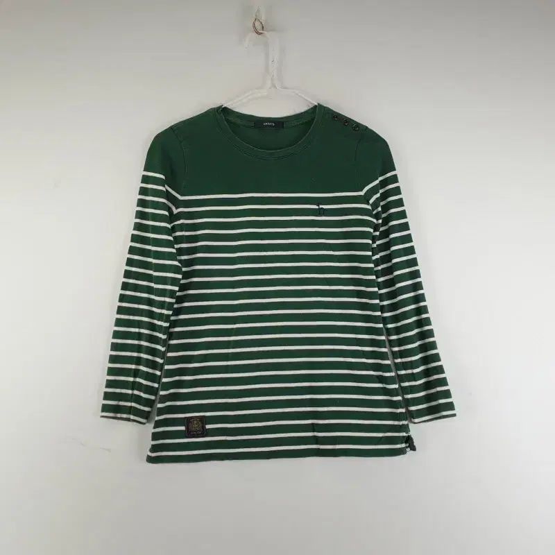 【雷市場（ポンジャン）商品韓国直送】 F4456 HAZZYS 女性 S 緑 ボーダー柄 7 富 Tシャツ/ダーク