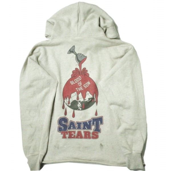 SAINT MICHAEL x DENIM TEARS セントマイケル デニムティアーズ 22AW 別注 HOLY GRAIL HOODIE  ヴィンテージ加工 スウェットプルオーバーパーカー SM-A22-0000-052 L SAINT Mxxxxxx - メルカリ