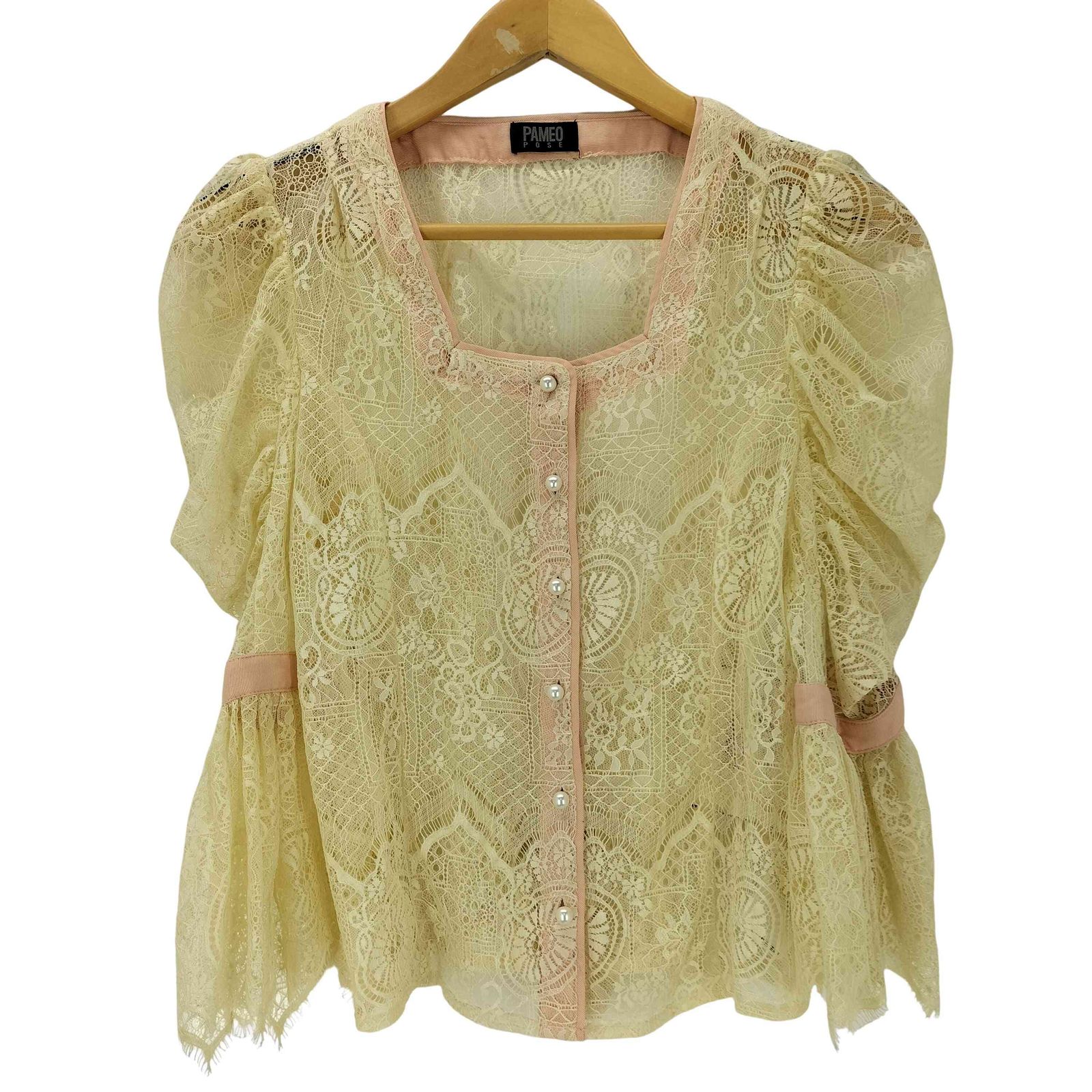 パメオポーズ Pameo Pose Princess Sleeve Lace Top レディース FREE 