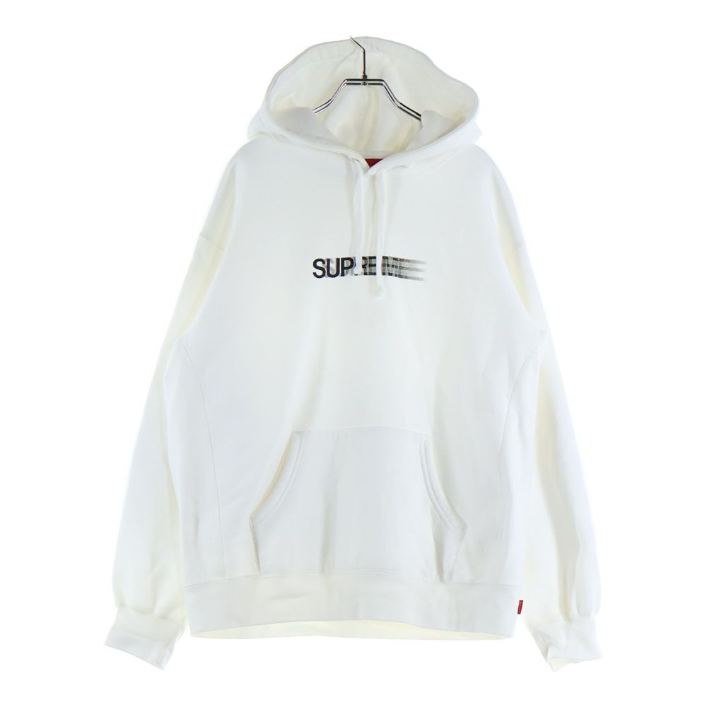 SUPREME シュプリーム 23SS Motion Logo Hooded Sweatshirt モーションロゴプリント プルオーバー スウェットパーカー フーディー ホワイト