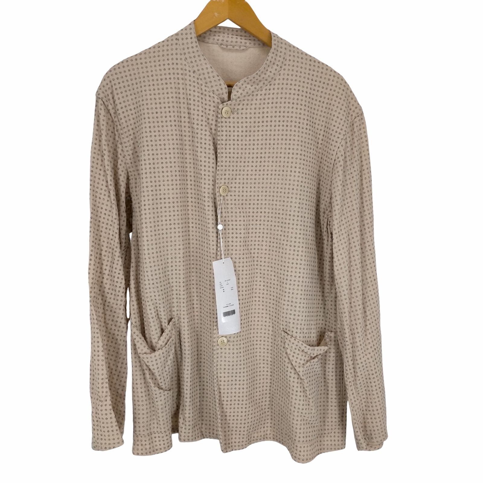COMOLI 22SS ドットスタンドカラージャケット サイズ3 サイズ3 comoli 22ss】S/C ドットスタンドカラージャケット