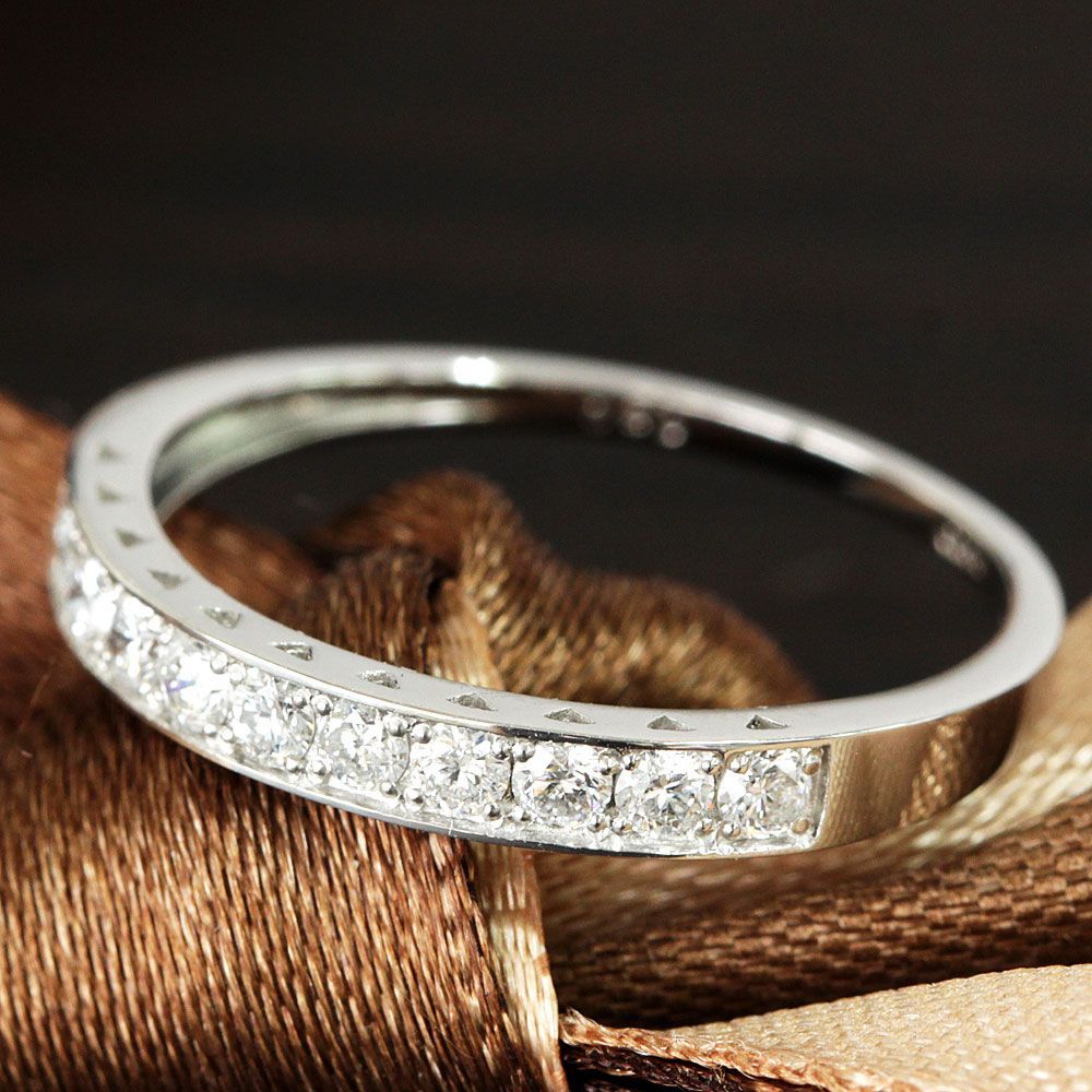 ギラギラ！最高ハートキュー 0.3ct ダイヤモンド プラチナ リング 鑑別 