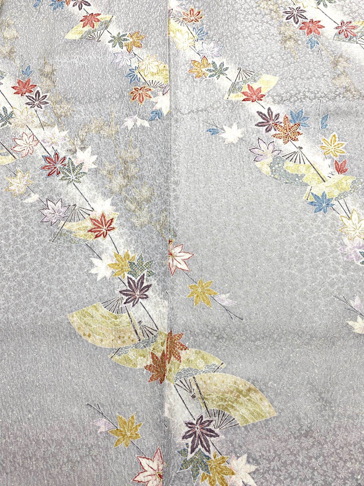 着物スカートフリーサイズ着物リメイクウエストゴムロングスカートフリーサイズ みハンドメイドNO.5702