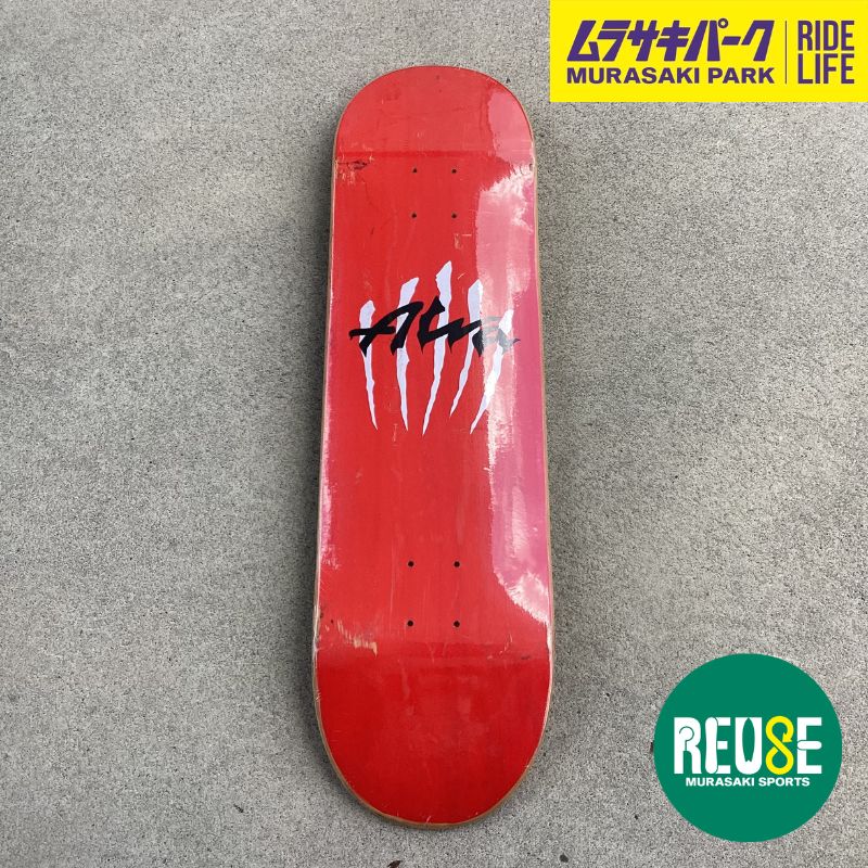 USED] 新古 ALVA SCRATCH RED DECK 8.5 inch deckデッキスケボー