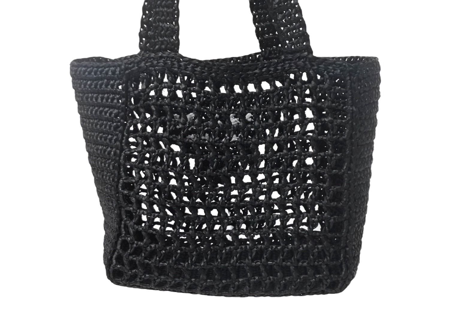 極美品 PRADA プラダ スモール ラフィア トートバッグ 極美品 PRADA プラダ スモール ラフィア トートバッグ