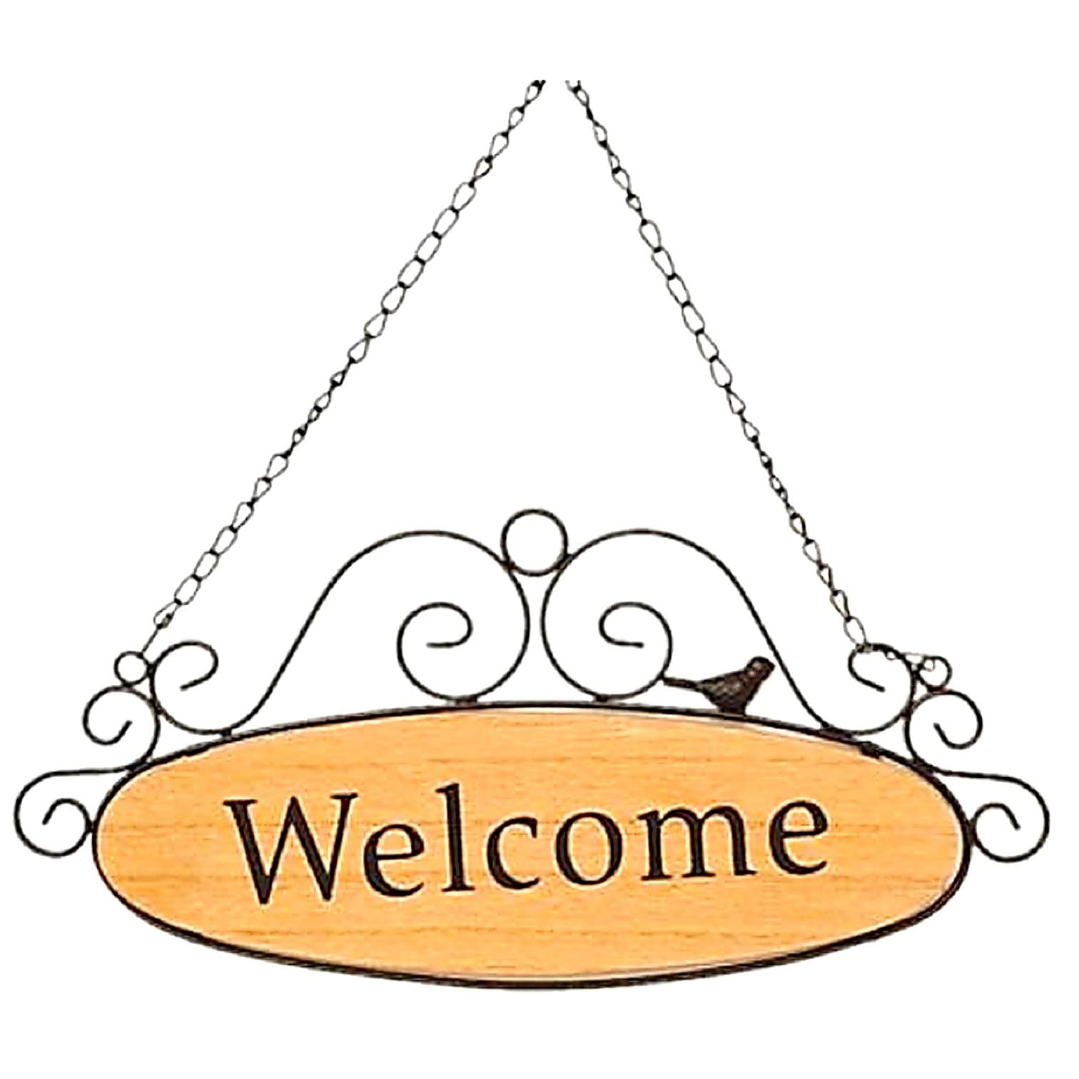 (ブラック) 壁掛け ブリキ看板 サインボード アイアンプレート welcome 店舗 雑貨 ボード ウェルカム おしゃれ 玄関プレート ウェルカムプレート dilib