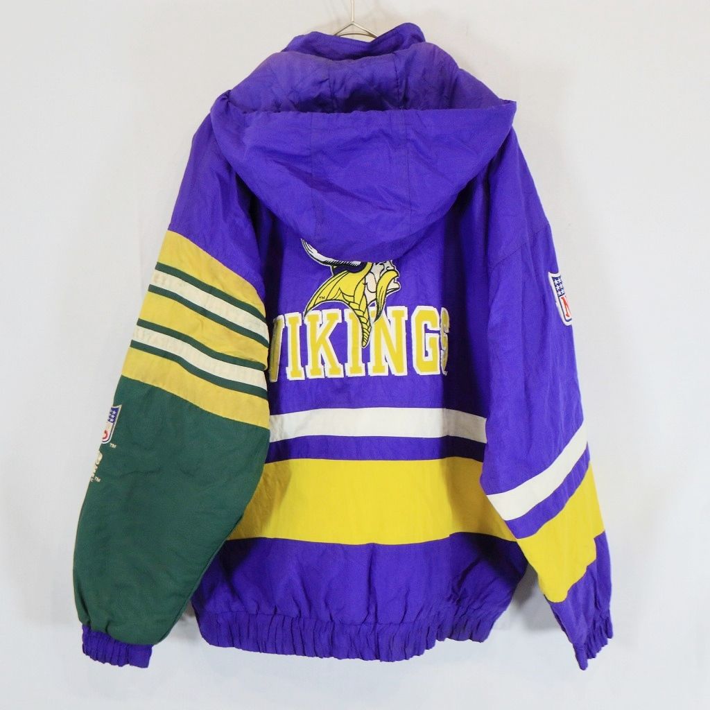 90年代 APEX ONE NFL ミネソタ・バイキングス 中綿ナイロンジャケット  