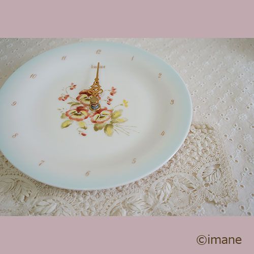 187 ｲﾏﾝ imaneﾊﾟﾝｼﾞｰﾌﾞﾙｰ 壁掛け時計 L - メルカリ