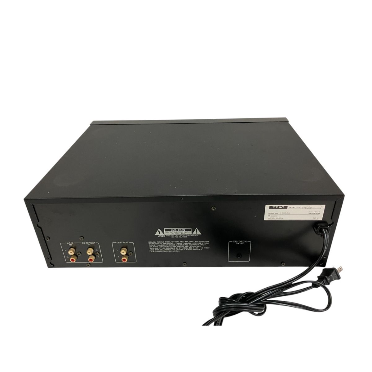ティアック V-5000 ステレオカセットデッキ 通電・簡易動作確認済み ティアック V-5000 ステレオカセットデッキ 通電・簡易動作確認