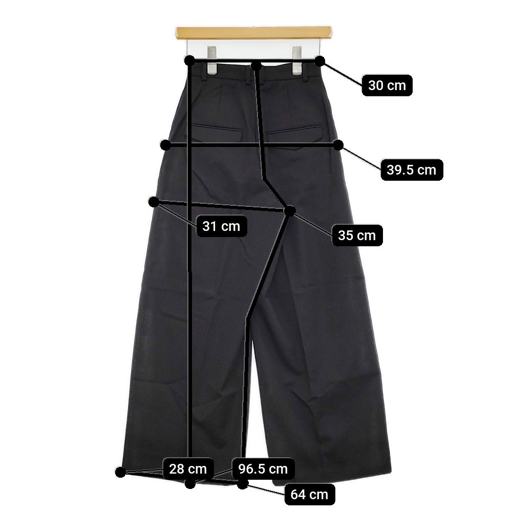 ATON COMPACT WOOL ツータックワイドパンツ 定価48400円 サイズ00  