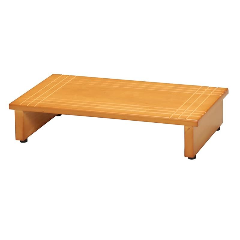 永井興産 木製玄関踏み台60 幅60×奥行35×高さ13.2cm アジャスター付きNK-635