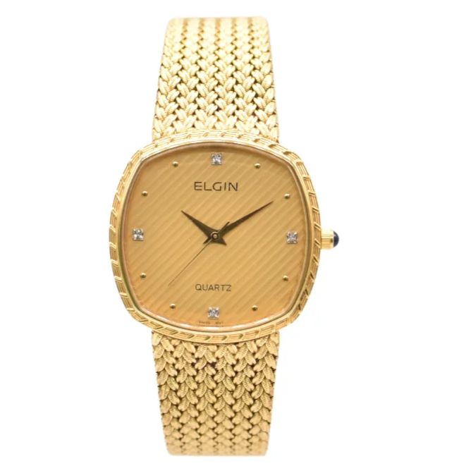 美品 ELGIN エルジン 4Pダイヤ SWISS MOVEMENT FK266 - メルカリ