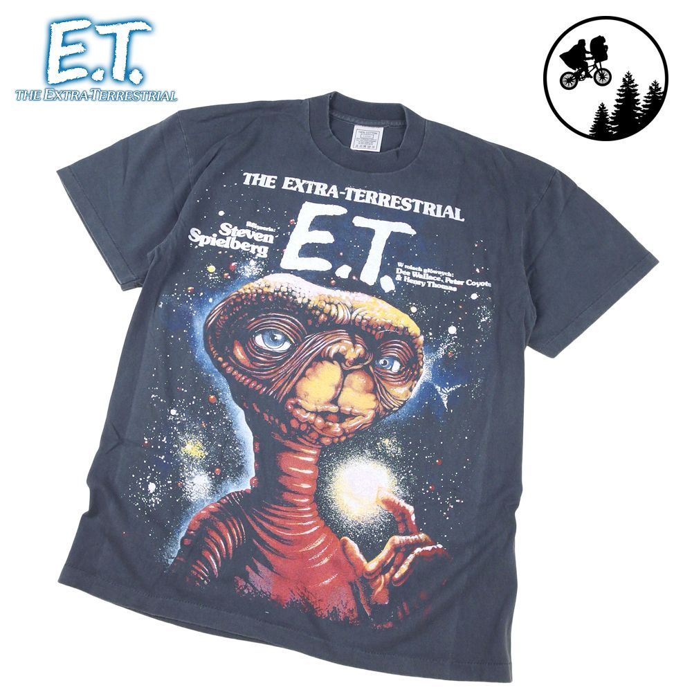 233 ET Tシャツ 半袖 USA 1982年 アメリカ SF映画 ムービーT ブラック