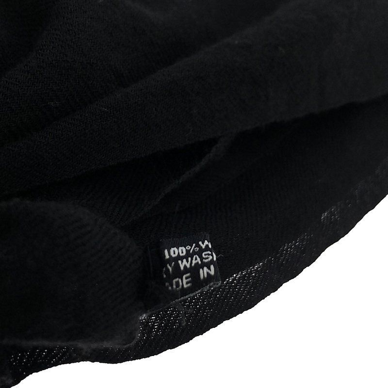 tricot COMME des GARCONS / トリココムデギャルソン | ウール レースリボン フリンジストール | ブラック tricot COMME des GARCONS / トリココムデギャルソン | ウール レース