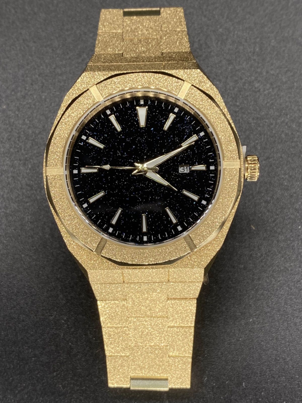 売り一掃レインボー シルバー ステンレス 316L 腕時計 フロステッド ウォッチ 時計
