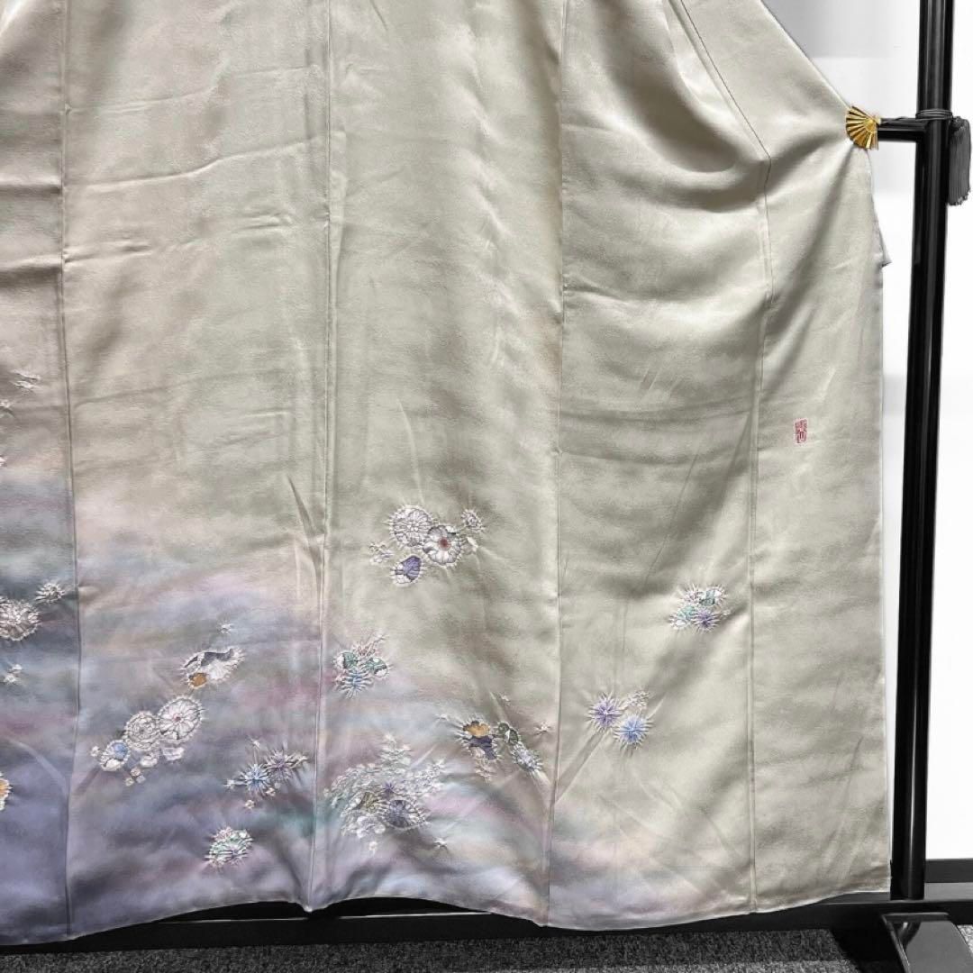 桐屋翠山工房　付け下げ　辻ヶ花　絞り　グラデーション　霞　着物　082w d 桐屋翠山工房 付け下げ 辻ヶ花 絞り グラデーション 霞 着物