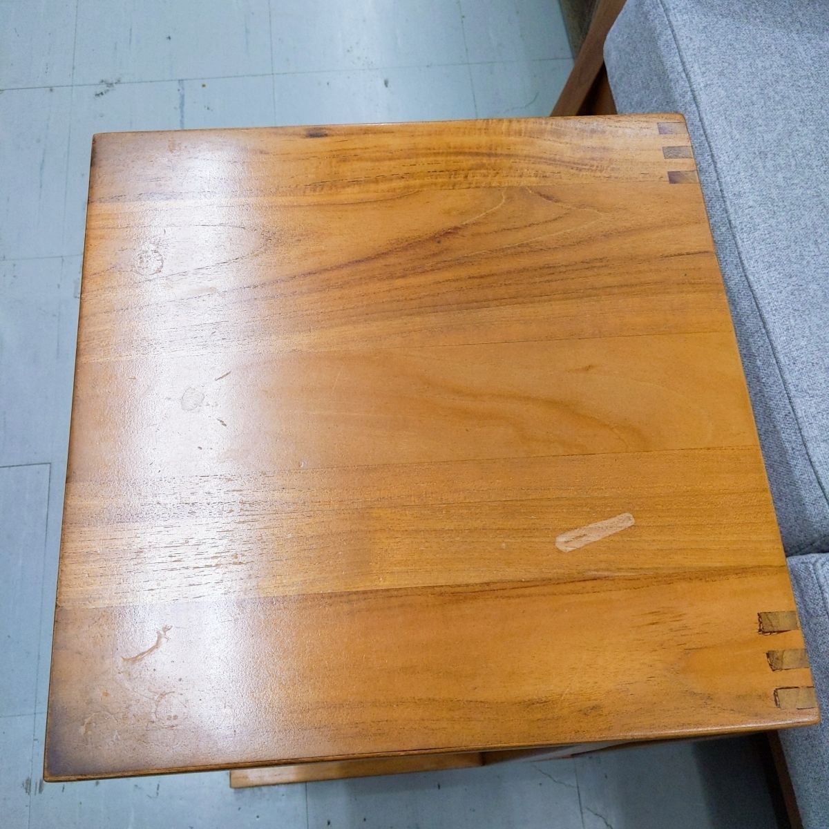 中古品】SCANTEAK スキャンティーク チーク材 サイドテーブル〇 中古品】SCANTEAK スキャンティーク チーク材 サイドテーブル〇