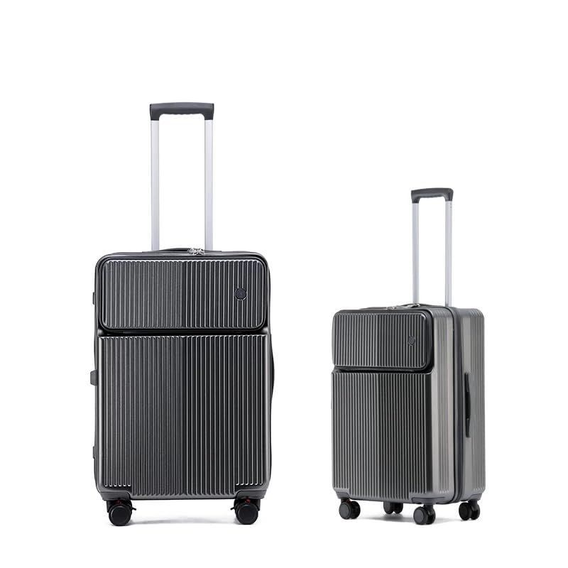 商品 Spyplan スーツケース 機内持ち込み キャリーケース キャスター ストッパー付き フロントオープン 多機能 トップオープン キャリーバッグ カップホルダー付き トランク 超軽量 頑丈 TSAロック搭載 ブレーキ止まる360度回転 修学出張入