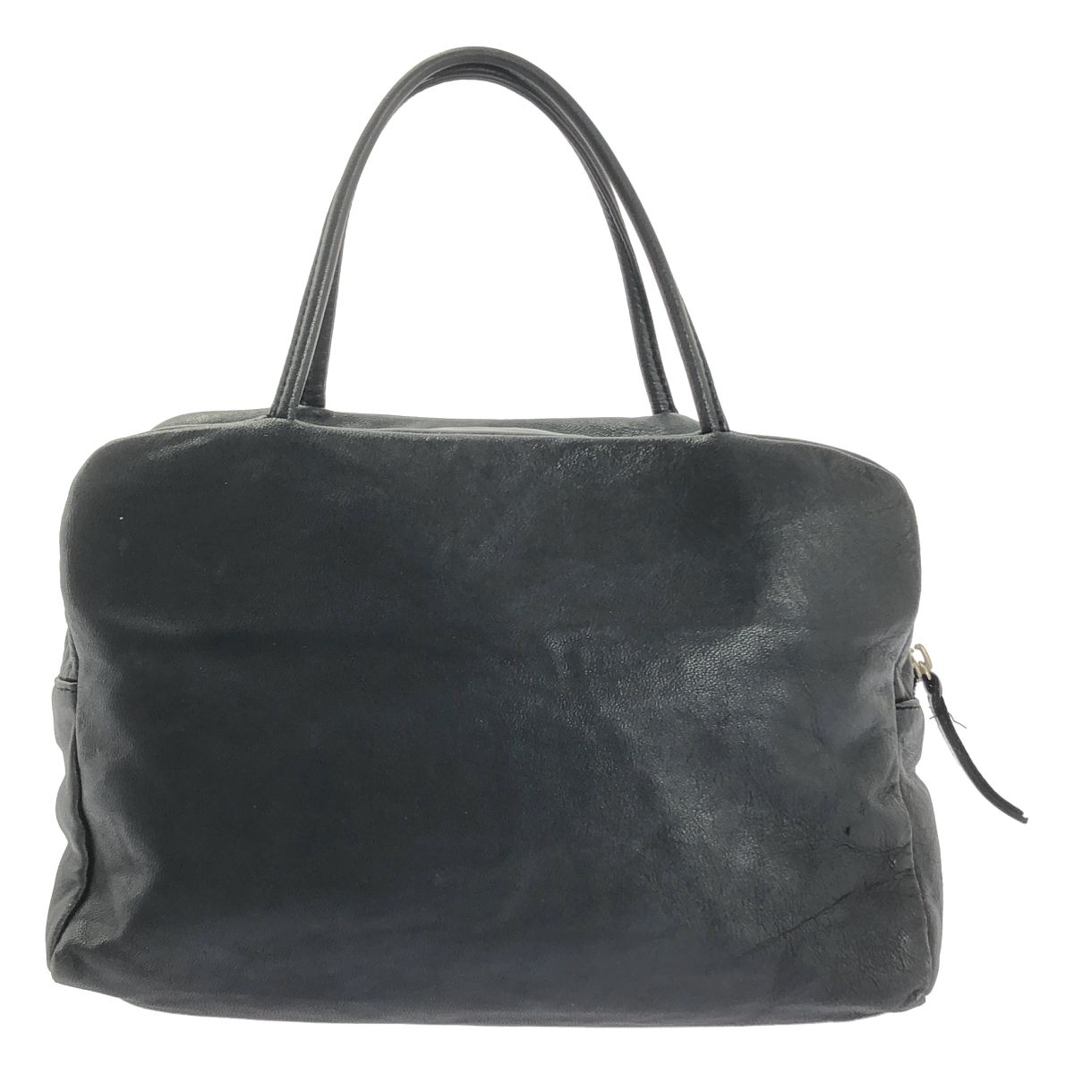 ARTS-SCIENCE アーツアンドサイエンス レザー ボストン型 ハンドバッグ ロゴ裏地 ブラック レディース