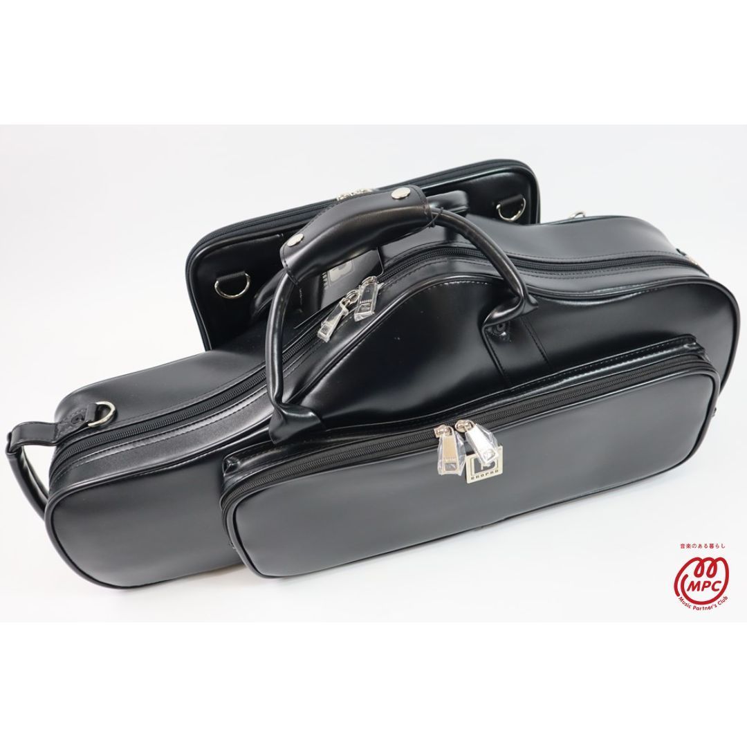 BROPRO ブロプロ W700CTLB Black アルトサックス ケース 黒 ブラック 付属ポーチ付き フェイクレザー張り 吹奏楽 プレゼント ギフト