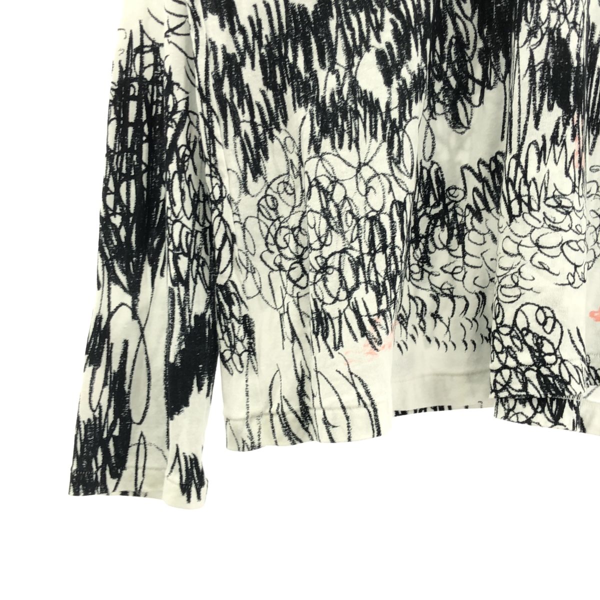 mina perhonen / ミナペルホネン | 2024-25 a/w | cache-cache プリント クルーネック カットソー | M | ブラック/ホワイト | レディース mina perhonen / ミナペルホネン | 2024-25 a/w | cache-cache