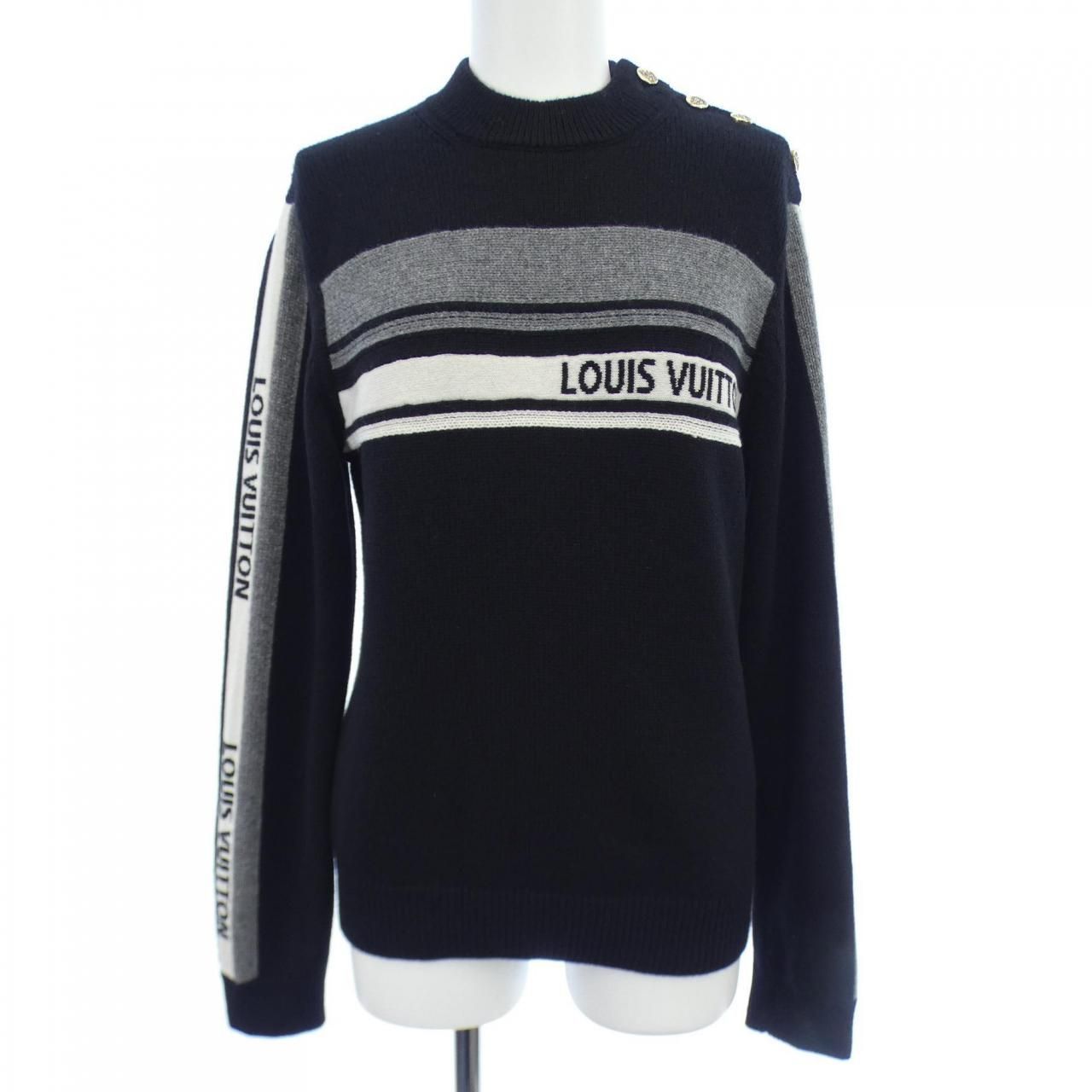松井⭐︎美品⭐︎Louis Vuitton 黒✖️シルバー⭐︎ニット セーター ルイヴィトン LOUIS VUITTON ニット - メルカリ