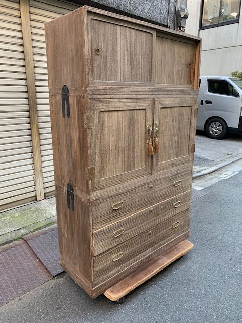 高級桐たんす 時代仕上げ（3段重ね） - メルカリ