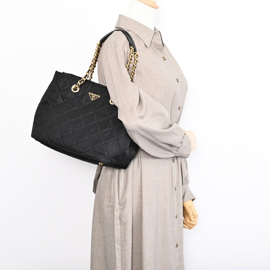 PRADA プラダ 1BG740 2WAY トートバッグ【ランク：A】 楽天市場】プラダ PRADA キルティング チェーントート トート