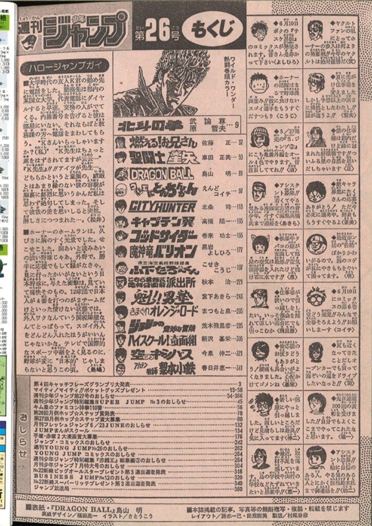 集英社 1987年 昭和62年 の漫画雑誌 週刊少年ジャンプ 26