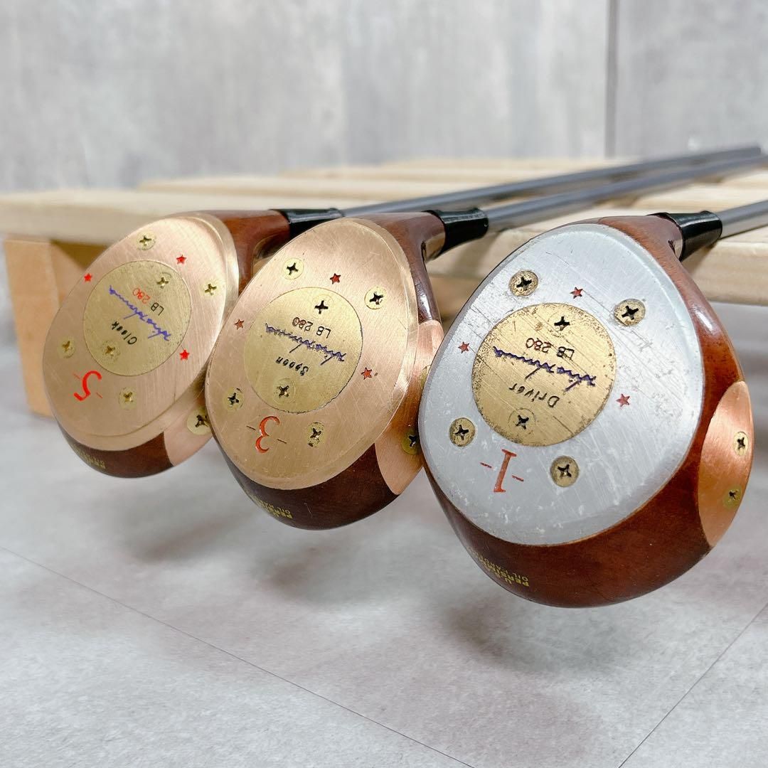 X708 本間ゴルフ ヒロホンマ LB280 パーシモンウッド 3本セット X708 本間ゴルフ ヒロホンマ LB280 パーシモンウッド 3本セット