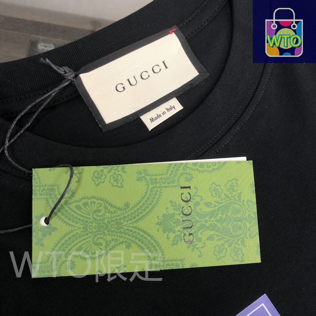 【まもなく値下げ終了】GUCCI ブラック Tシャツ 虹色ロゴ Gucci x The North Face ロゴ オーバーサイズ Tシャツ (GUCCI/T
