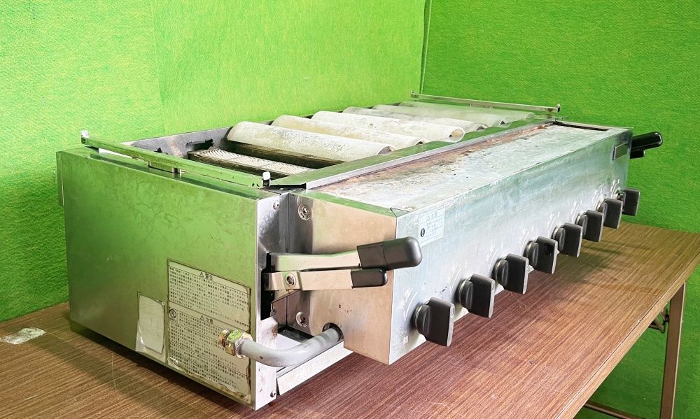 少々難あり Rinnai リンナイ RGA-408C 荒磯8号 ガス赤外線グリラー 都市ガス 業務用 1コック1バーナー下火式 焼き物器 C-1547