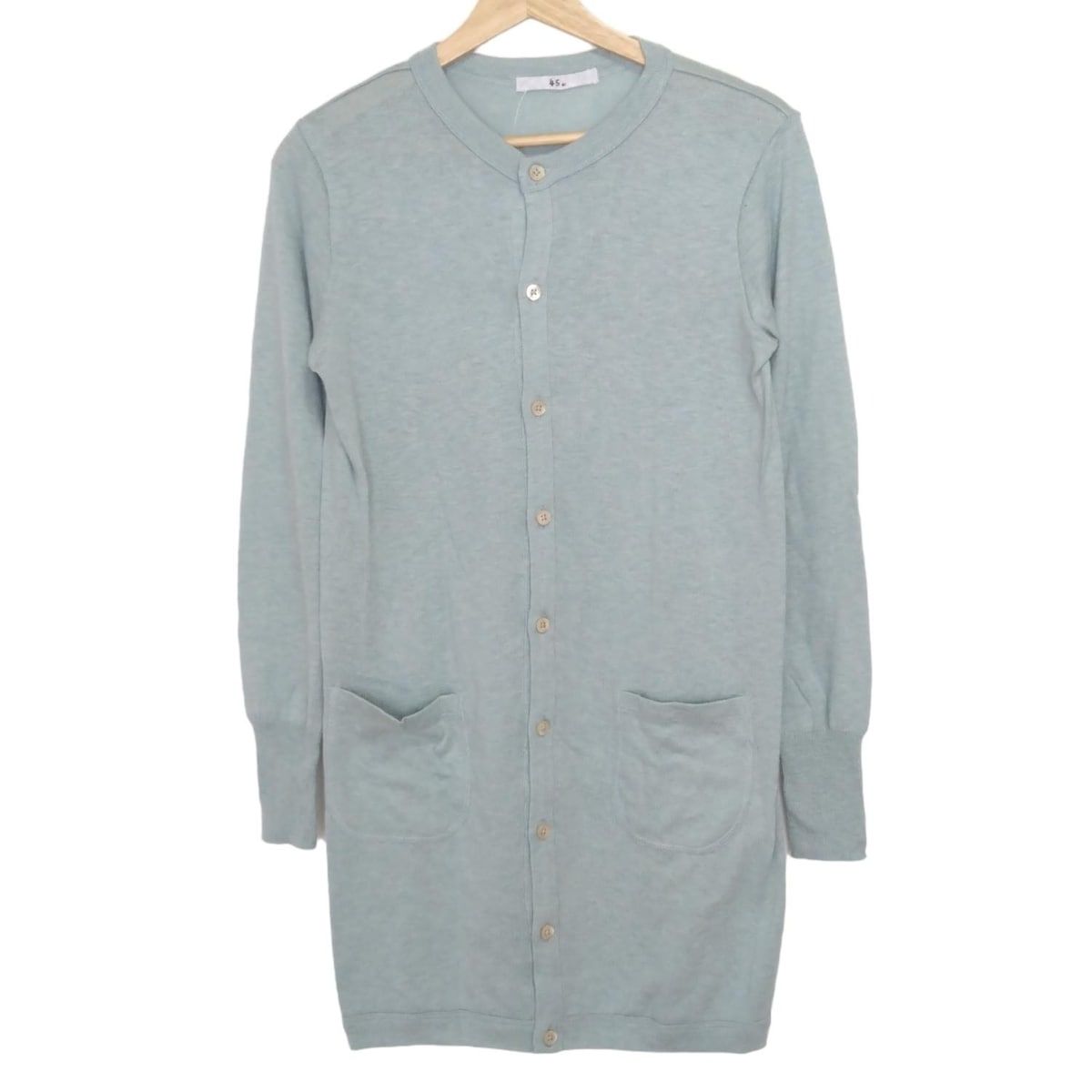45rpm フォーティーファイブアールピーエム カーディガン サイズ2 M レディース - ライトブルー 長袖|ロング丈