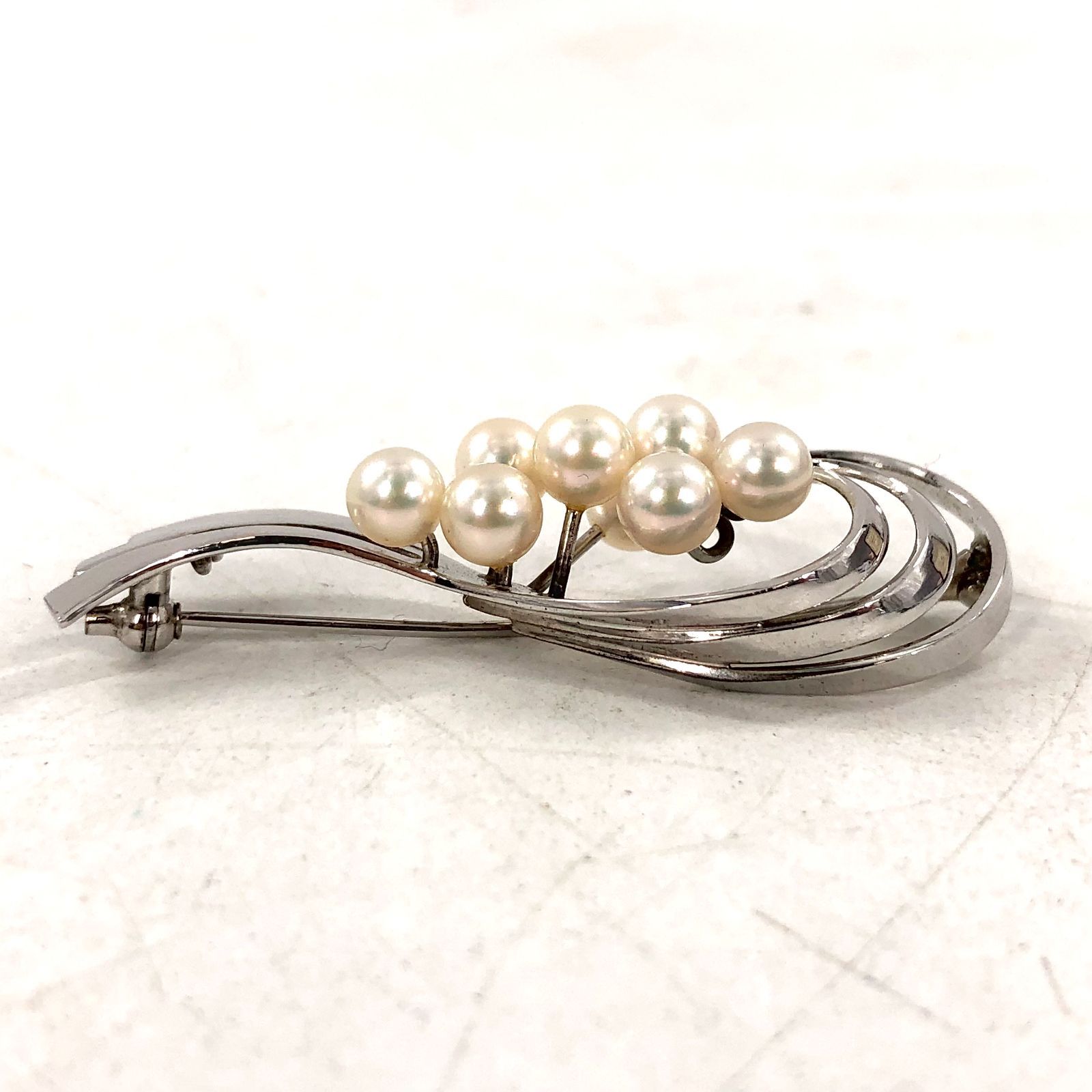 MIKIMOTO ミキモト パール ブローチ シルバー パール 5.5mm
