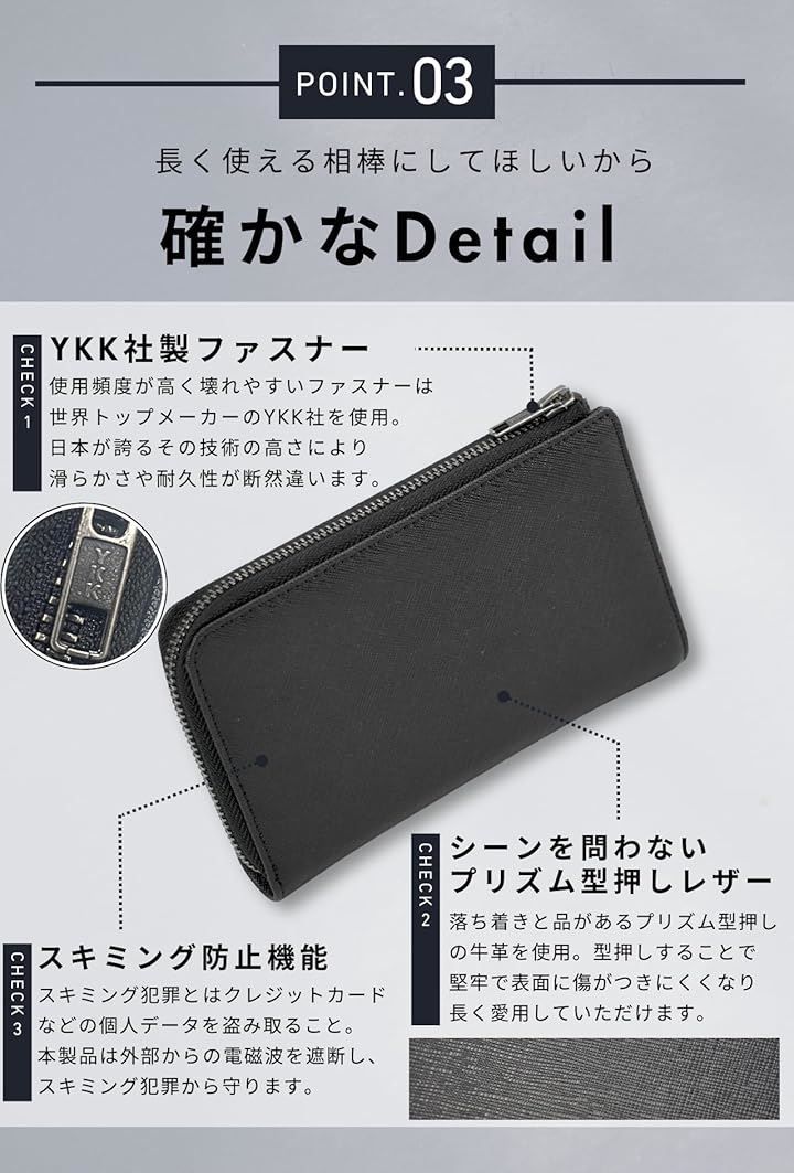 VECTill 財布 メンズ 本革 ミドルウォレット 小さい長