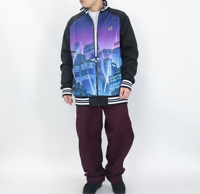 【FILA✖️dazzlinコラボ】 ダークグレー ジッパージャケット FILAコラボ】トラックジャケット(ジャケット)｜アウター｜FURFUR