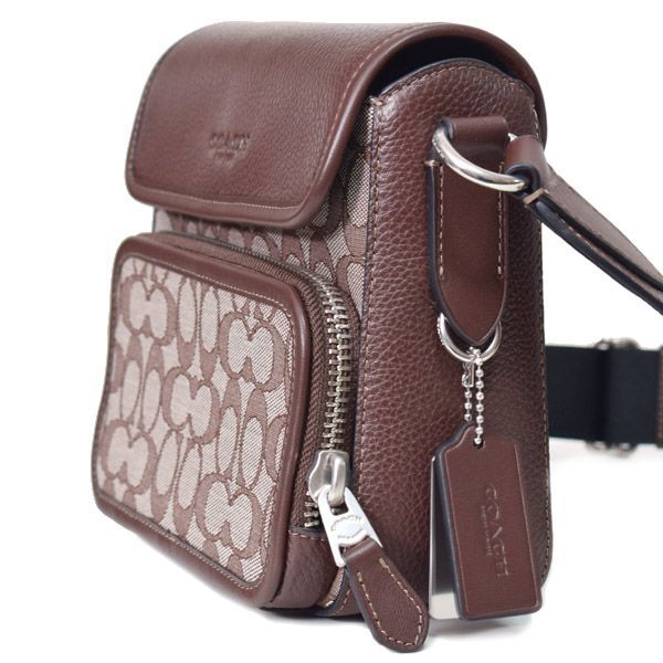 コーチ メンズ バッグ COACH ジャガード レザー シグネチャー サリバン 