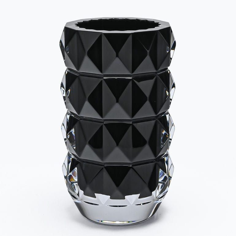 バカラ Baccarat ベース 花瓶 ルクソール LOUXOR 2024年新作 ブラック M 23cm 2814805 置物 オブジェ インテリア