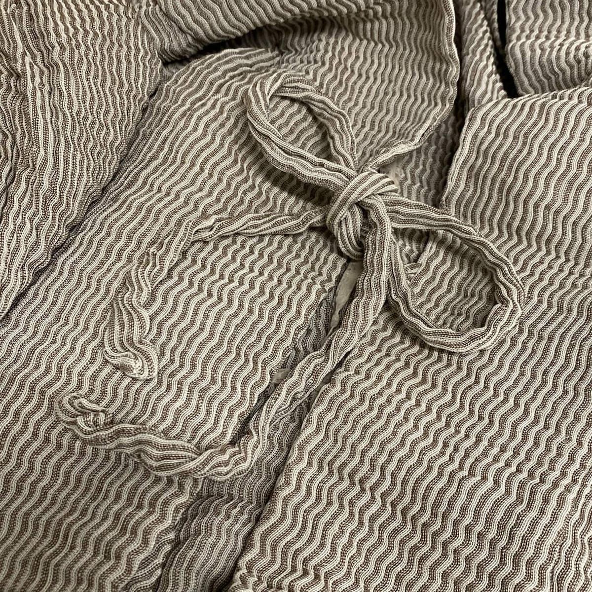 GIORGIOARMANI ジョルジオアルマーニ ジャケット サイズ40 M レディース - ベージュ×ダークブラウン 長袖 ストライプ 肩パッド SIROKUMA-CORPORATION_COM