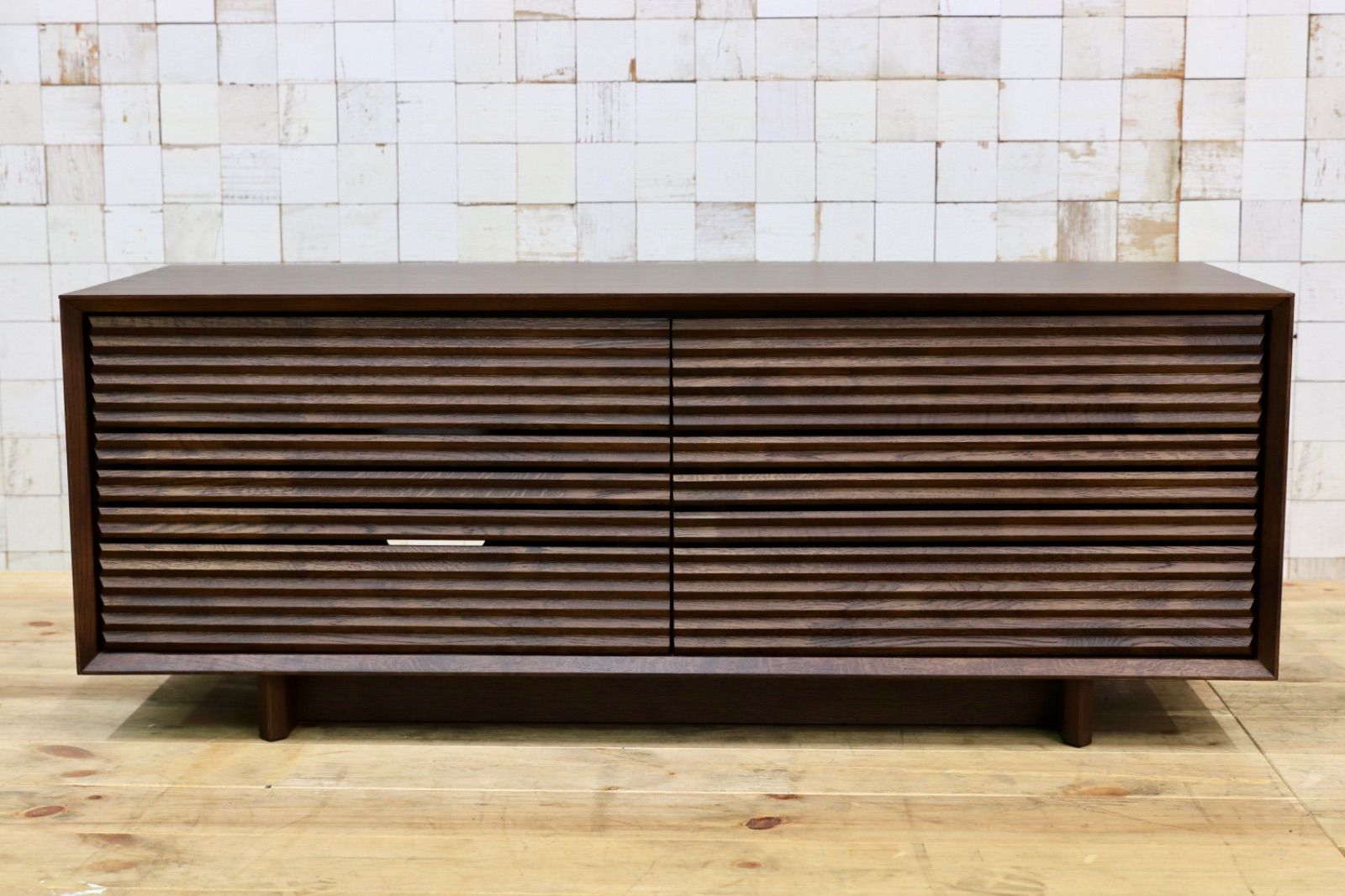 GMIS294B○karimoku カリモク QT401 モカブラウン テレビボード TVボード AVボード 国産家具 オーク材 定価28.8万 モデルルーム