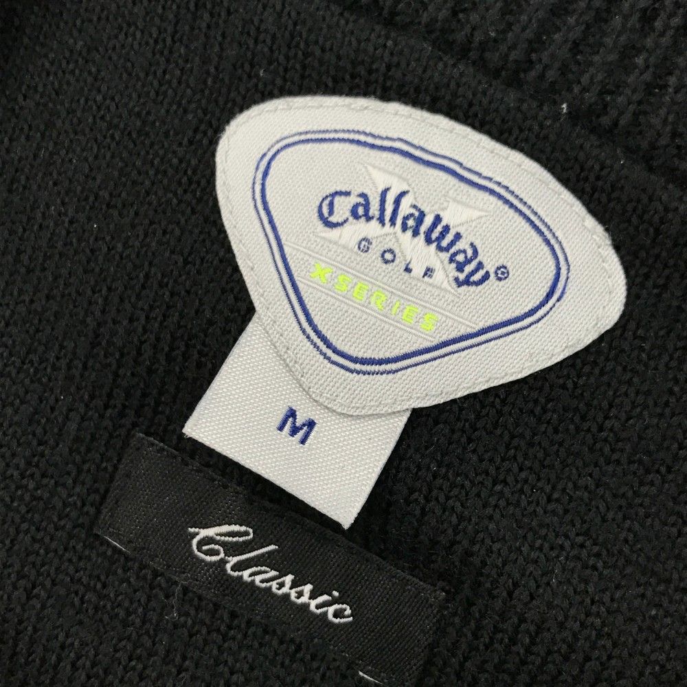 サイズ：M CALLAWAY キャロウェイ ロゴ刺繍 ハーフジップ 長袖