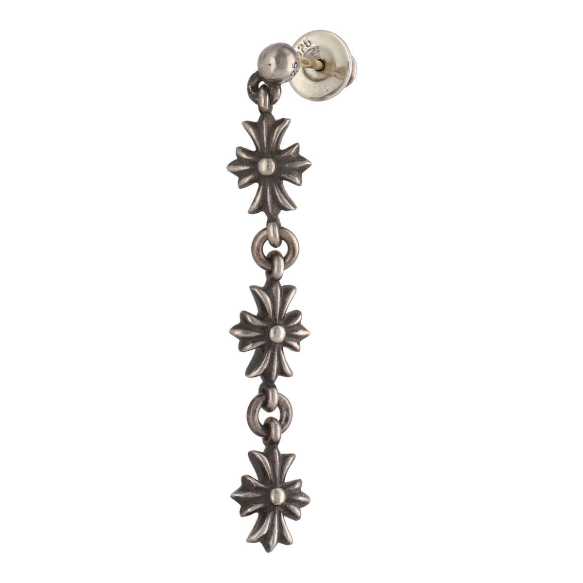 CHROME HEARTS クロムハーツ タイニーE CHプラス 3ドロップピアス SV925 シルバー 3連 クロス イヤリング 24033982 RS