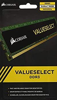 【中古】(非常に良い)CORSAIR DDR3 デスクトップ  Memory Module VALUE SELECT Series 8GB×2kit CMV16GX3M2A1600C11