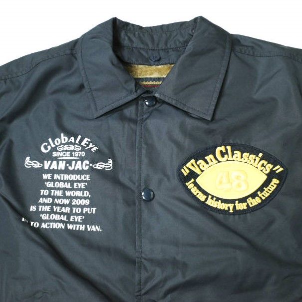 VAN JACKET INC. ヴァンヂャケット ファーライナー付き ナイロンコーチジャケット JC-19509 L ネイビー JAC ワッペン  アウター g17910 - メルカリ