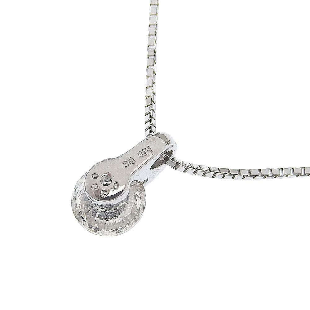 K18　ダイヤ　ネックレス 1Pダイヤ K18ホワイトゴールド×ダイヤモンド 0.560 レディース 2.5g