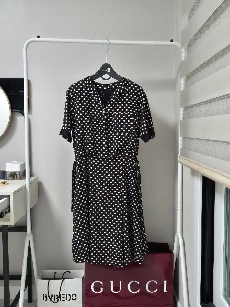 ライン LINE ハート 半袖ワンピース Kenneth lady ケネスレディー itMICHAA イッミシャ