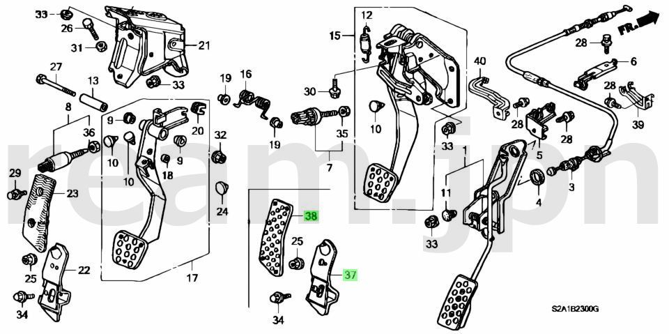 □新品□未使用ホンダS2000 純正フットレストアルミブラケットセット 