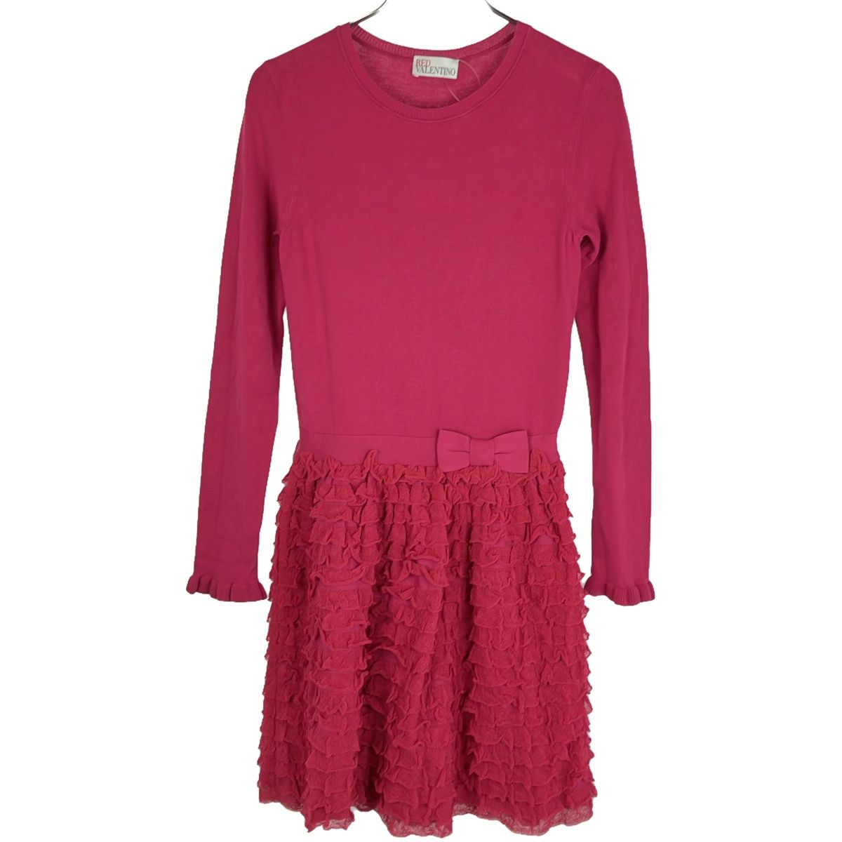 VALENTINOワンピース RED VALENTINO レッド ヴァレンティノ リボンデザインニットワンピース