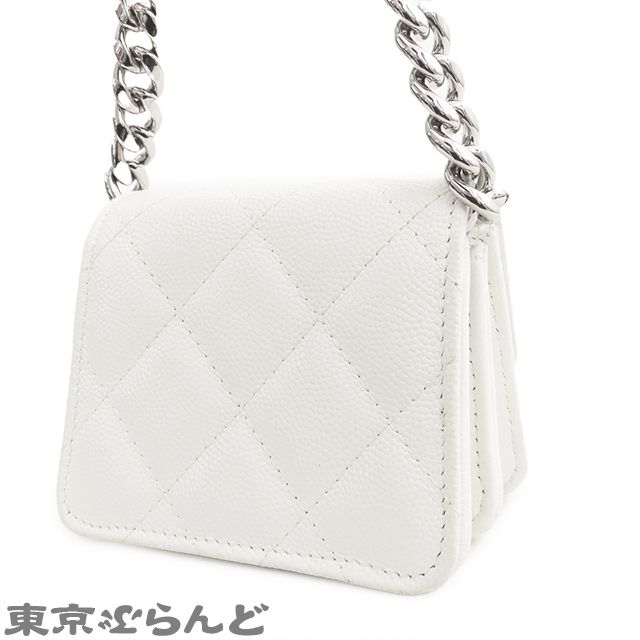 シャネル CHANEL チェーンクラッチバッグ 31番台 AP2759 ホワイト 白 シルバー金具 キャビアスキン マトラッセステッチ ミニショルダー  ウォレット ショルダーバッグ レディース 101742050 - メルカリ